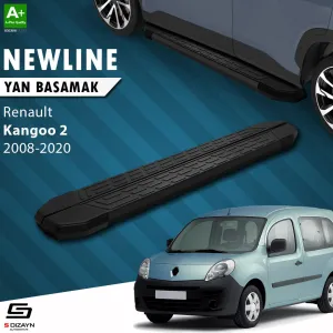 S-Dizayn Renault Kangoo 2 Uzun Şase NewLine Siyah Yan Basamak 223 Cm 2008-2020 A+ Kalite thumb 1