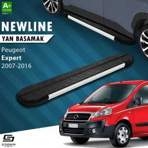 S-Dizayn Peugeot Expert 2 Uzun Şase NewLine Aluminyum Yan Basamak 223 Cm 2007-2016 A+ Kalite thumb 1