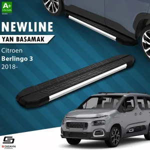 Citroen Berlingo 2018-Günümüz (K9) uyumlu 3 Uzun Şase NewLine Krom Yan Basamak 213 Cm 2018 Üzeri A+ Kalite modelleri Oto Aksesuar Shop'de. Kaliteli malzeme,