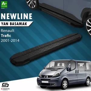 Renault Trafic 2 Uzun Şase Newline Siyah Yan Basamak 263 Cm 2001-2014 (X83) A+ Kalite