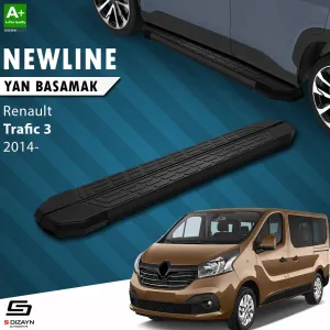 Renault Trafic 3 Uzun Şase NewLine Siyah Yan Basamak 263 Cm 2014-2020 A+ Kalite