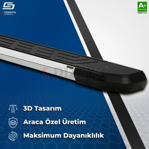 S-Dizayn Ford Connect NewLine Krom Yan Basamak 183 Cm 2002-2014 A+ Kalite thumb 4
