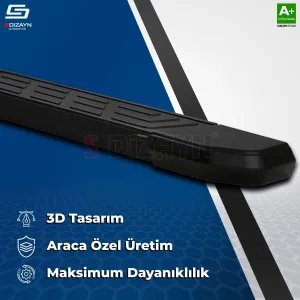 VW T-Roc NewLine Siyah Yan Basamak 173 Cm 2019-2025 A+ Kalite - Görsel 4