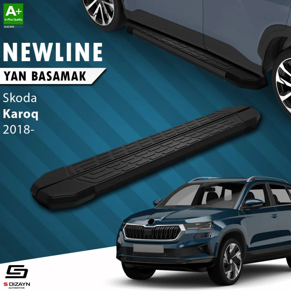 Skoda Karoq NewLine Siyah Yan Basamak 173 Cm 2018 Üzeri A+ Kalite