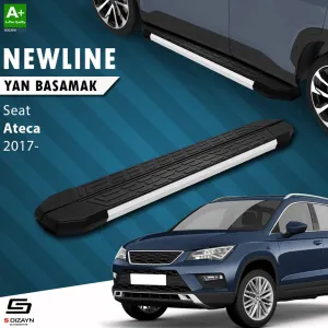 Seat Ateca 2017-Günümüz uyumlu NewLine Aluminyum Yan Basamak 173 Cm 2017 Üzeri A+ Kalite modelleri Oto Aksesuar Shop'de. Kaliteli malzeme, hızlı kargo ve