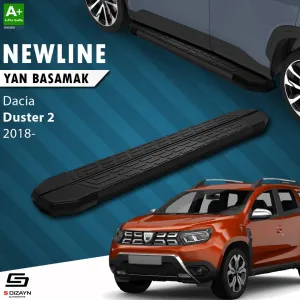 Dacia Duster 2017-2024 (HM) uyumlu 2 NewLine Siyah Yan Basamak 183 Cm 2018-2023 A+ Kalite modelleri Oto Aksesuar Shop'de. Kaliteli malzeme, hızlı kargo ve