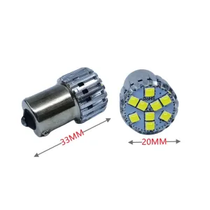 1156 Dekoratif led ampul tek duy beyaz 12V 4W canbus / LAAM951 thumb 2