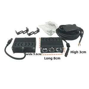 Offroad sis lambası 7.2 x 5.6 x 3cm 2 led beyaz 45w sarı 45w 12-80v /  LASS397 - Görsel 2
