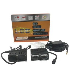 Offroad sis lambası 7.2 x 5.6 x 3cm 2 led beyaz 45w sarı 45w 12-80v /  LASS397 - Görsel 3