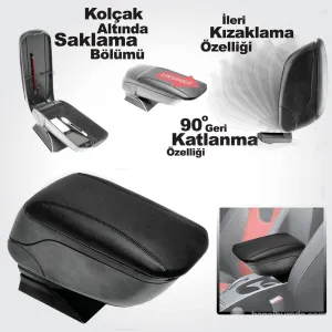 Sürgülü Kol Dayama Kolçak Her Araca Uygun Oto Kolçak Universal thumb 2