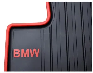 BMW 4 Serisi 2014-2020 (F33) Paspas Takımı Lateks Siyah Kırmızı Kenar - Görsel 2