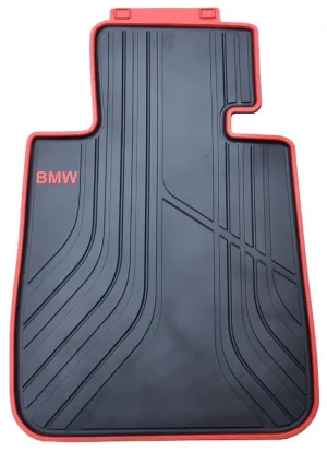 BMW 4 Serisi 2014-2020 (F33) Paspas Takımı Lateks Siyah Kırmızı Kenar - Görsel 3