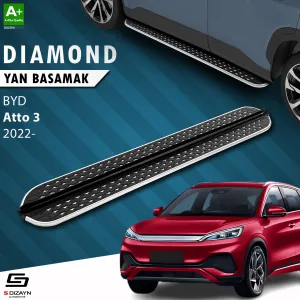 BYD Atto 3 2022-Günümüz (Atto 3) uyumlu Diamond Krom Yan Basamak 183 Cm 2022 Üzeri modelleri Oto Aksesuar Shop'de. Kaliteli malzeme, hızlı kargo ve güvenli