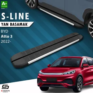 BYD Atto 3 2022-Günümüz (Atto 3) uyumlu S-Line Aluminyum Yan Basamak 193 Cm 2022 Üzeri modelleri Oto Aksesuar Shop'de. Kaliteli malzeme, hızlı kargo ve güvenli