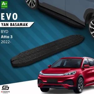 BYD Atto 3 2022-Günümüz (Atto 3) uyumlu Evo Siyah Yan Basamak 193 Cm 2022 Üzeri modelleri Oto Aksesuar Shop'de. Kaliteli malzeme, hızlı kargo ve güvenli