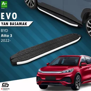 BYD Atto 3 2022-Günümüz (Atto 3) uyumlu Evo Aluminyum Yan Basamak 193 Cm 2022 Üzeri modelleri Oto Aksesuar Shop'de. Kaliteli malzeme, hızlı kargo ve güvenli