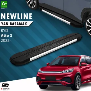 BYD Atto 3 2022-Günümüz (Atto 3) uyumlu NewLine Krom Yan Basamak 193 Cm 2022 Üzeri modelleri Oto Aksesuar Shop'de. Kaliteli malzeme, hızlı kargo ve güvenli