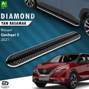 Nissan Qashqai 2021-Günümüz (J12) uyumlu 3 Diamond Krom Yan Basamak 173 Cm 2021 Üzeri modelleri Oto Aksesuar Shop'de. Kaliteli malzeme, hızlı kargo ve güvenli