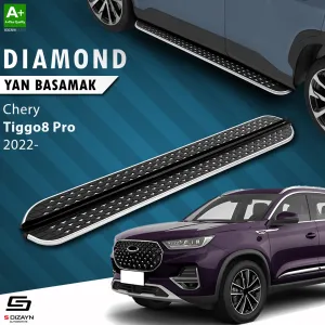 Chery Tiggo 8 Pro T1A 2023-2024 Diamond Krom Yan Basamak 183 Cm A+ Kalite
