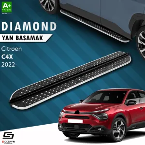 Citroen C4 / C4X 2022-Günümüz uyumlu C4 X Diamond Krom Yan Basamak 183 Cm 2022 Üzeri modelleri Oto Aksesuar Shop'de. Kaliteli malzeme, hızlı kargo ve güvenli