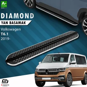 Volkswagen Transporter T6.1 Kısa Şase Diamond Krom Yan Basamak 213 Cm 2019 Üzeri