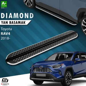 S-Dizayn Toyota RAV 4 5 Diamond Krom Yan Basamak 173 Cm 2018 Üzeri thumb 1