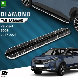 S-Dizayn Peugeot 5008 2 Diamond Krom Yan Basamak 203 Cm 2017-2023 thumb 1