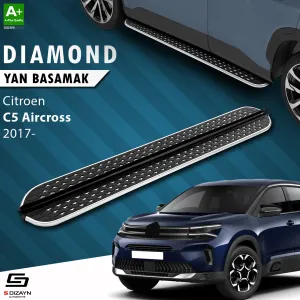 Citroen C5 Aircross 2017-Günümüz (C84) uyumlu Diamond Krom Yan Basamak 193 Cm 2017 Üzeri modelleri Oto Aksesuar Shop'de. Kaliteli malzeme, hızlı kargo ve