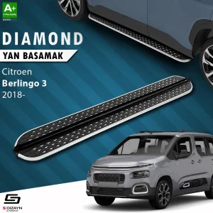 Citroen Berlingo 2018-Günümüz (K9) uyumlu 3 Diamond Krom Yan Basamak 203 Cm 2018 Üzeri modelleri Oto Aksesuar Shop'de. Kaliteli malzeme, hızlı kargo ve güvenli