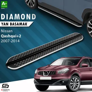 Nissan Qashqai 2006-2013 (J10) uyumlu +2 Diamond Krom Yan Basamak 183 Cm 2007-2014 modelleri Oto Aksesuar Shop'de. Kaliteli malzeme, hızlı kargo ve güvenli