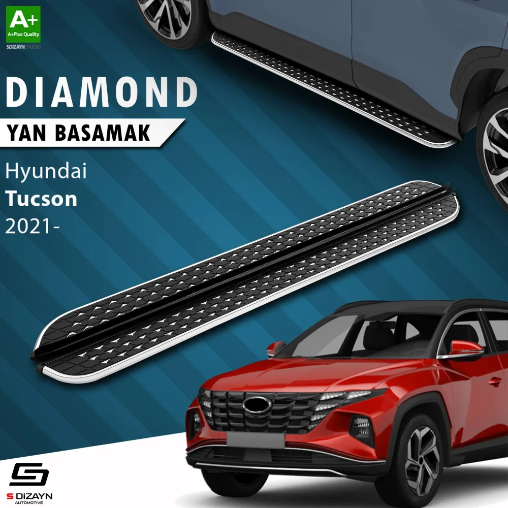 S-Dizayn Hyundai Tucson 4 Diamond Krom Yan Basamak 173 Cm 2021-2024