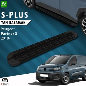 Peugeot Partner 2018-Günümüz (K9) uyumlu 3 S-Plus Siyah Yan Basamak 203 Cm 2018 Üzeri modelleri Oto Aksesuar Shop'de. Kaliteli malzeme, hızlı kargo ve güvenli