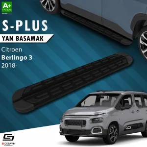 Citroen Berlingo 2018-Günümüz (K9) uyumlu 3 S-Plus Siyah Yan Basamak 203 Cm 2018 Üzeri modelleri Oto Aksesuar Shop'de. Kaliteli malzeme, hızlı kargo ve güvenli