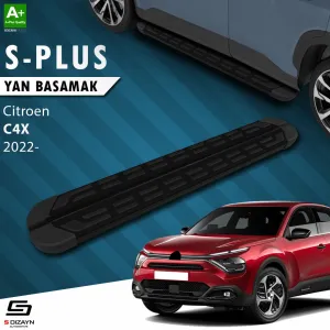 Citroen C4 / C4X 2022-Günümüz uyumlu C4 X S-Plus Siyah Yan Basamak 183 Cm Etekli 2022 Üzeri modelleri Oto Aksesuar Shop'de. Kaliteli malzeme, hızlı kargo ve