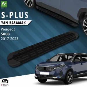 S-Dizayn Peugeot 5008 2 S-Plus Siyah Yan Basamak 203 Cm 2017-2023 thumb 1