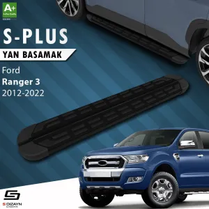 S-Dizayn Ford Ranger 3 S-Plus Siyah Yan Basamak 203 Cm 2012-2022 thumb 1