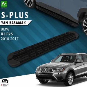 BMW X3 2010-2017 (F25) uyumlu F25 S-Plus Siyah Yan Basamak 193 Cm 2010-2017 modelleri Oto Aksesuar Shop'de. Kaliteli malzeme, hızlı kargo ve güvenli