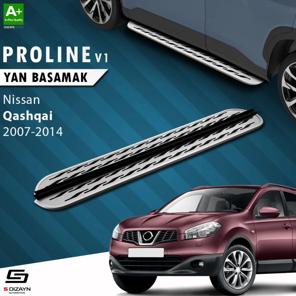 S-Dizayn Nissan Qashqai OEM Still Pro V2 Aluminyum Yan Basamak 173 Cm 2007-2014