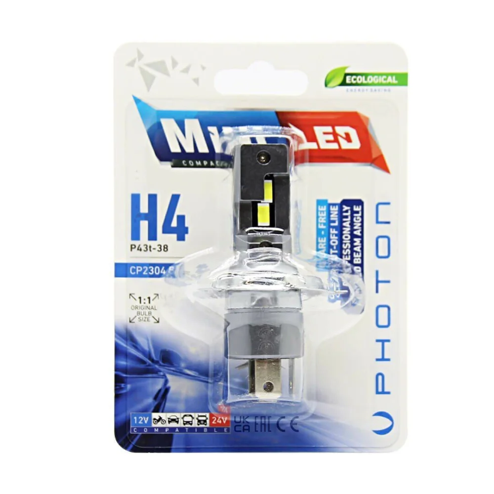 Photon Mini H4 Compact Led 12-24V Tekli Blister