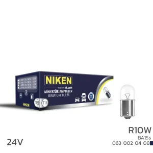 Niken uyumlu 24V 67 Ampul (R10W) BA15s 10’Lu modelleri Oto Aksesuar Shop'de. Kaliteli malzeme, hızlı kargo ve güvenli alışverişle hemen inceleyin.