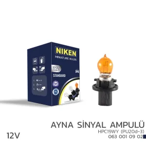 Niken uyumlu 12V HPC19WY Ayna Sinyal Ampulü (PU20d-3)AMB 10’Lu modelleri Oto Aksesuar Shop'de. Kaliteli malzeme, hızlı kargo ve güvenli alışverişle hemen