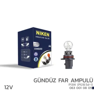Niken uyumlu 12V P13W Gündüz Far Ampulü (PG18.5d-1) 10’Lu modelleri Oto Aksesuar Shop'de. Kaliteli malzeme, hızlı kargo ve güvenli alışverişle hemen inceleyin.