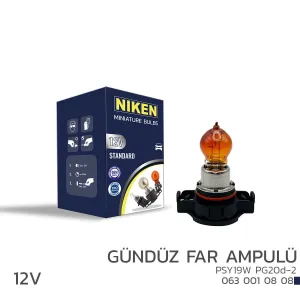 Niken uyumlu 12V PSY19W Gündüz Far Ampulü (PG20d-2) AMBER 10’Lu modelleri Oto Aksesuar Shop'de. Kaliteli malzeme, hızlı kargo ve güvenli alışverişle hemen