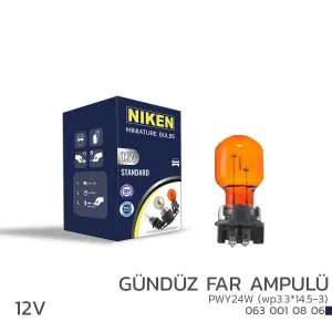 Niken uyumlu 12V PWY24W Gündüz Far Ampulü (wp3.3*14.5-3) AMB 10’Lu modelleri Oto Aksesuar Shop'de. Kaliteli malzeme, hızlı kargo ve güvenli alışverişle hemen