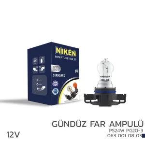 Niken uyumlu 12V PS24W Gündüz Far Ampulü (PG20-3) 10’Lu modelleri Oto Aksesuar Shop'de. Kaliteli malzeme, hızlı kargo ve güvenli alışverişle hemen inceleyin.