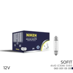Niken uyumlu 12V Sofit Ampul 41X10 (C10W) Sv8.5 10 LU modelleri Oto Aksesuar Shop'de. Kaliteli malzeme, hızlı kargo ve güvenli alışverişle hemen inceleyin.