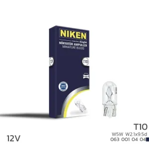 Niken uyumlu 12V T10 Park Ampulü (W5W)W2.1X9.5D 10 LU modelleri Oto Aksesuar Shop'de. Kaliteli malzeme, hızlı kargo ve güvenli alışverişle hemen inceleyin.