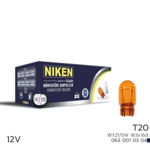Niken uyumlu 12V T20 Ampul (WY21/5W) Amber W3X16D 10 LU modelleri Oto Aksesuar Shop'de. Kaliteli malzeme, hızlı kargo ve güvenli alışverişle hemen inceleyin.