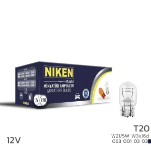 Niken uyumlu 12V T20 Ampul (W21/5W) W3X16D 10 LU modelleri Oto Aksesuar Shop'de. Kaliteli malzeme, hızlı kargo ve güvenli alışverişle hemen inceleyin.