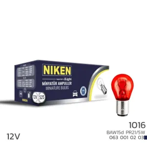 Niken uyumlu 12V 1016 Ampul YT (PR21/5W) Kırmızı BAW15D 10 LU modelleri Oto Aksesuar Shop'de. Kaliteli malzeme, hızlı kargo ve güvenli alışverişle hemen